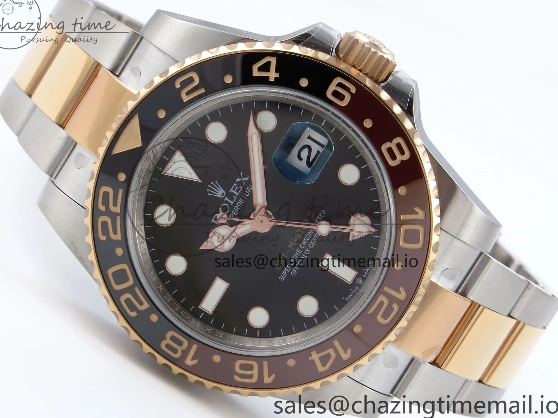 0410 StreetReady GMT-Master II 126711 CHNR Black Brown Ceramic 904L Steel EWE 1:1 Best Edition on Oyster Strap EWE3285 V 819